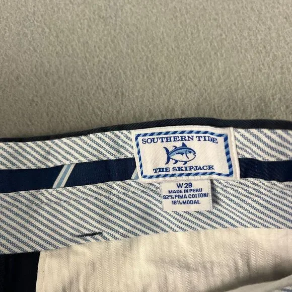 Southern Tide‎ Shorts Mens Size 28 Blue Chino Skipjack Flat Front Preppy NEW - Picture 3 of 9